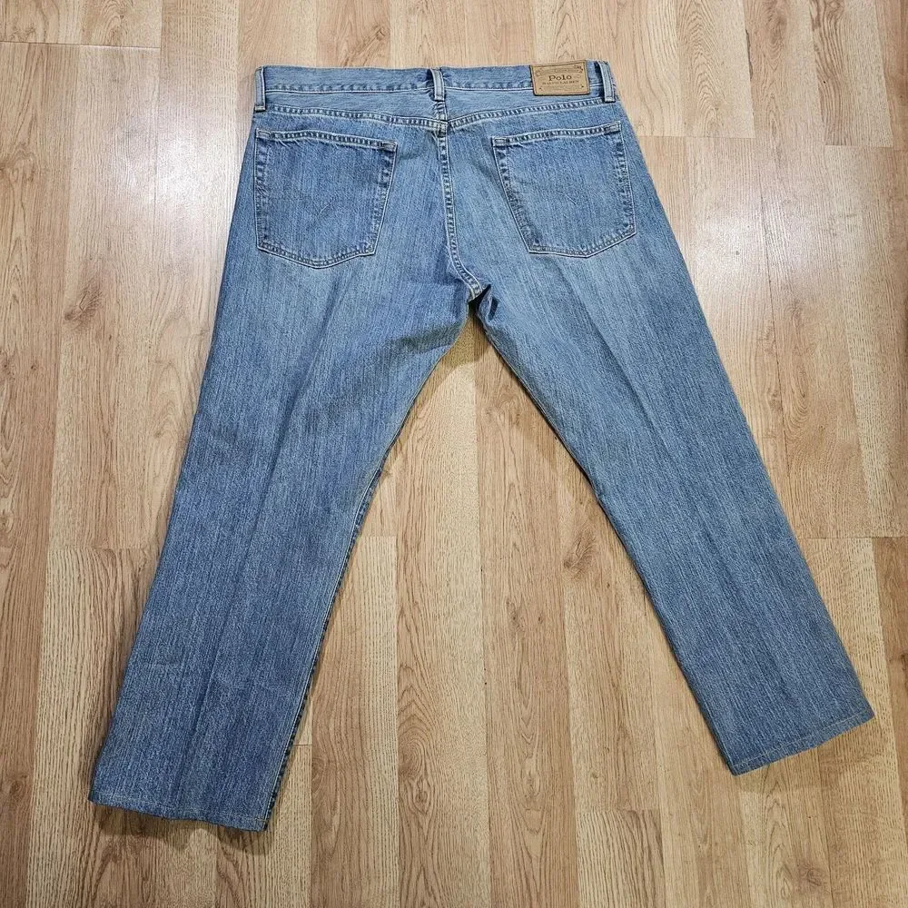 Polo Ralph‎ Lauren Jeans Mens 36x32 Blue Cotton Straight Leg Pocket Casual Denim